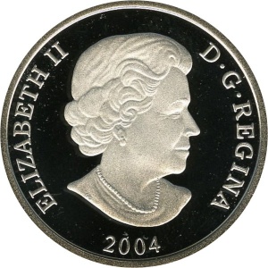 Аверс монеты Канада, 150 долларов, 2004, Канадская дикая природа - Медведь гризли