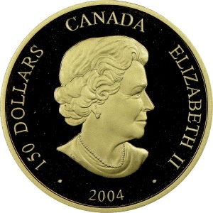 Аверс монеты Канада, 150 долларов, 2004, Китайский гороскоп - год обезьяны
