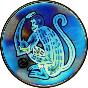 Реверс монеты Канада, 150 долларов, 2004, Китайский гороскоп - год обезьяны