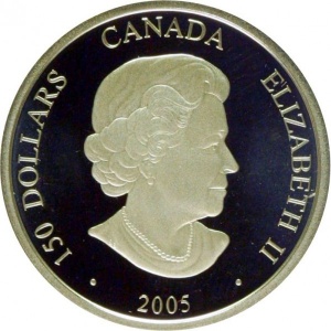 Аверс монеты Канада, 150 долларов, 2005, Китайский гороскоп - год петуха