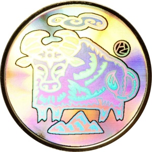 Реверс монеты Канада, 150 долларов, 2009, Китайский гороскоп - год быка