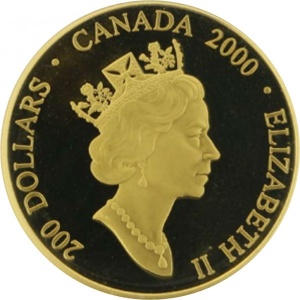Аверс монеты Канада, 200 долларов, 2000, Мать и дитя
