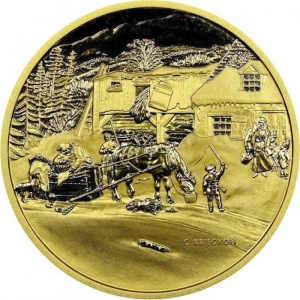 Реверс монеты Канада, 200 долларов, 2001, Корнелиус Кригхофф - The Habitant Farm