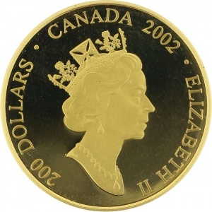 Аверс монеты Канада, 200 долларов, 2002, Том Томсон - The Jack Pine