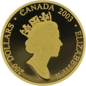 Аверс монеты Канада, 200 долларов, 2003, Дома Фицджеральда