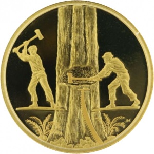 Реверс монеты Канада, 200 долларов, 2006, Древесина