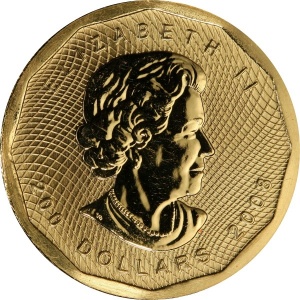 Аверс монеты Канада, 200 долларов, 2008, Кленовый лист