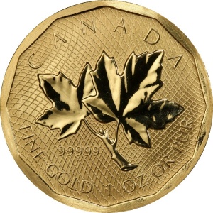 Реверс монеты Канада, 200 долларов, 2008, Кленовый лист