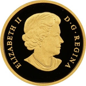 Аверс монеты Канада, 200 долларов, 2014, Канадская рысь