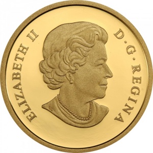 Аверс монеты Канада, 200 долларов, 2015, Маска поющей луны