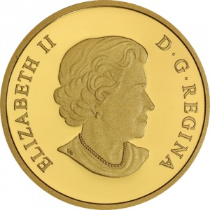 Аверс монеты Канада, 200 долларов, 2015, Отражение кленового листа