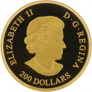 Аверс монеты Канада, 200 долларов, 2015, Медведи гризли - Семейство