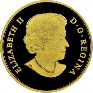 Аверс монеты Канада, 200 долларов, 2018, Маска Луны предков