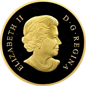 Аверс монеты Канада, 250 долларов, 2006, Собачья упряжка