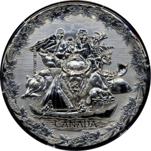 Реверс монеты Канада, 250 долларов, 2007, Зимние Олимпийские Игры 2010 года /Ранняя Канада/