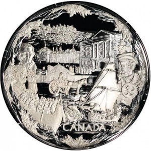 Реверс монеты Канада, 250 долларов, 2008, XXI зимние Олимпийские Игры, Ванкувер 2010 - На пути к конфедерации