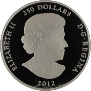 Аверс монеты Канада, 250 долларов, 2012, Китайский гороскоп - Год дракона