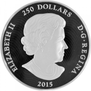 Аверс монеты Канада, 250 долларов, 2015, Актерский состав ансамбля