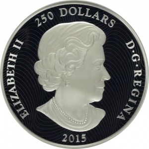 Аверс монеты Канада, 250 долларов, 2015, В глазах пумы