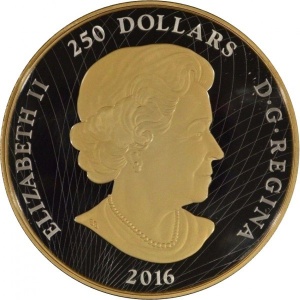 Аверс монеты Канада, 250 долларов, 2016, Герб Канады