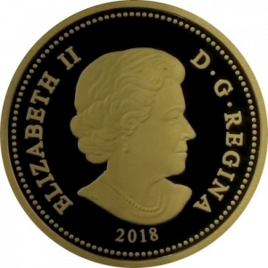 Аверс монеты Канада, 250 долларов, 2018, Жемчужина короны