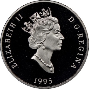 Аверс монеты Канада, 300 долларов, 1995, Канадская дикая природа - Рысь