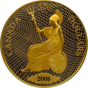 Реверс монеты Канада, 300 долларов, 2006, Канадские банкноты - Шинпластер 1900 года выпуска