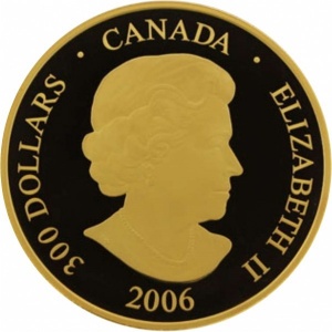 Аверс монеты Канада, 300 долларов, 2006, Снежные кристаллы