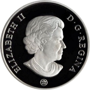 Аверс монеты Канада, 300 долларов, 2008, Саблезубая кошка
