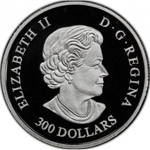 Аверс монеты Канада, 300 долларов, 2012, Лось