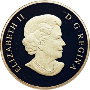 Аверс монеты Канада, 300 долларов, 2014, Гербы провинций Канады - Герб Канады
