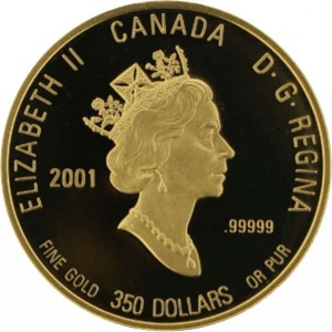 Аверс монеты Канада, 350 долларов, 2001, Эпигея ползучая