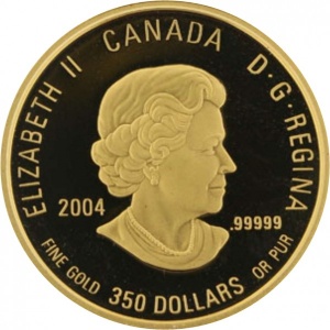Аверс монеты Канада, 350 долларов, 2004, Иван-чай