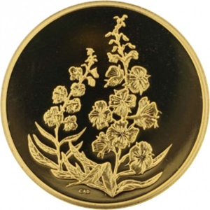 Реверс монеты Канада, 350 долларов, 2004, Иван-чай