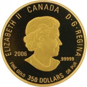 Аверс монеты Канада, 350 долларов, 2006, Пурпурный ирис