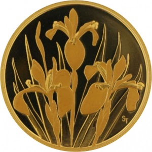 Реверс монеты Канада, 350 долларов, 2006, Пурпурный ирис