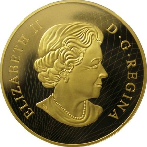 Аверс монеты Канада, 500 долларов, 2016, Мифические царства Хайда - Орел