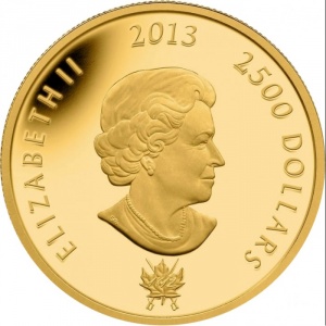 Аверс монеты Канада, 2500 долларов, 2013, Битва у Шатоге и Битва при Крайслер-Фарм