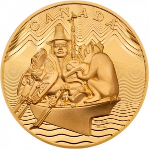 Реверс монеты Канада, 100.000 долларов, 2011, Дух Хайда-Гуайи