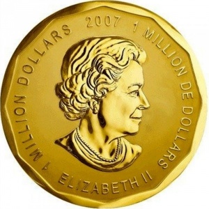 Аверс монеты Канада, 1.000.000 долларов, 2007, Кленовый лист