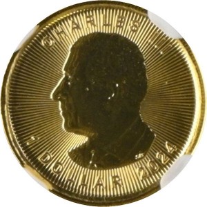 Аверс монеты Канада, 1 доллар, 2024, Кленовый лист