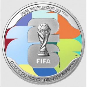 Реверс монеты Канада, 20 долларов, 2026, Чемпионат мира по футболу 2026 года