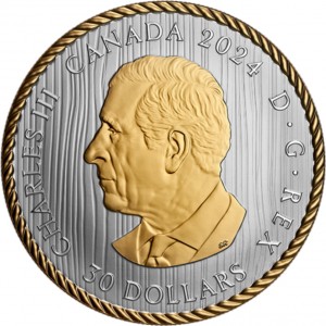Аверс монеты Канада, 30 долларов, 2024, Охотник
