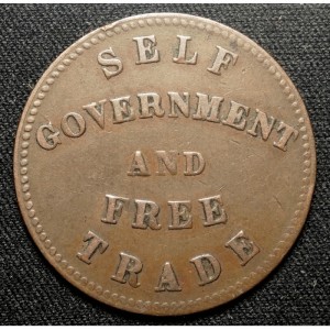 Аверс монеты Канада, ½ пенни, 1855-1857, Self Government and Free Trade