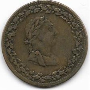 Аверс монеты Канада, ½ пенни, 1812, Tiffin Token