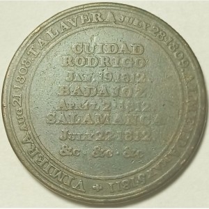 Реверс монеты Канада, ½ пенни, 1812, Hispaniam Et Lvsitaniam Restitvt Wellington /&c · &c · &c/