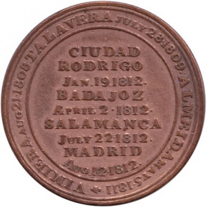 Реверс монеты Канада, ½ пенни, 1812, Hispaniam Et Lvsitaniam Restitvt Wellington /MADRID/