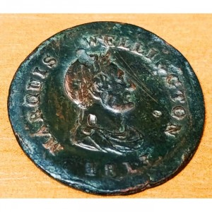 Аверс монеты Канада, ½ пенни, 1813, Маркиз Веллингтон. Commerce