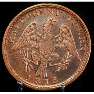 Реверс монеты Канада, ½ пенни, 1813-1815, Британия и орел