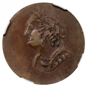 Аверс монеты Канада, ½ пенни, 1820, Бюст влево и арфа /8 струн/